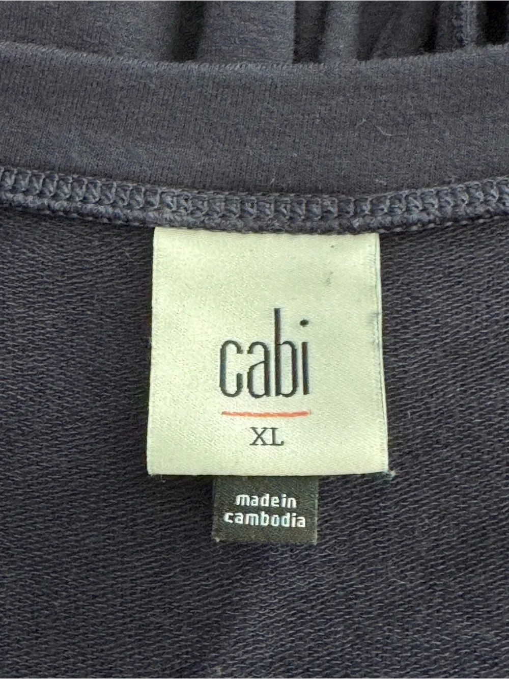 CAbi XL Recline Tee Shirt In Dark Sapphire. Back Tie. #4192. Rayon/Spandex